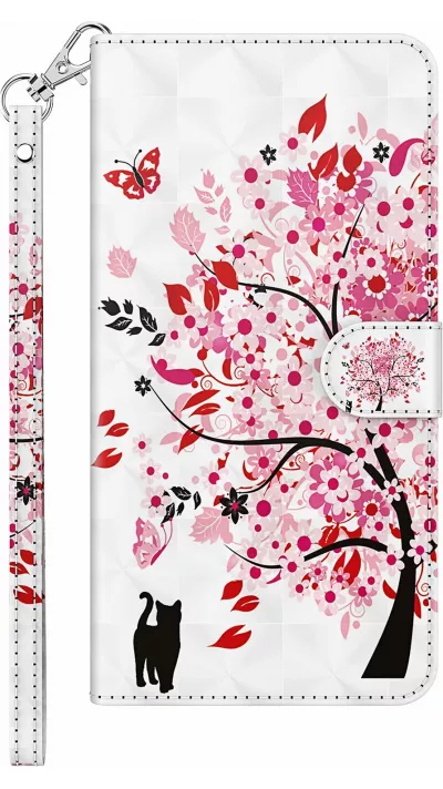 iPhone 16e Case Hülle - 3D Flip Baum in voller Blüte