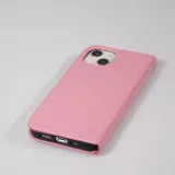 Fourre iPhone 15 - Premium Flip cuir lisse porte-cartes - Rose clair