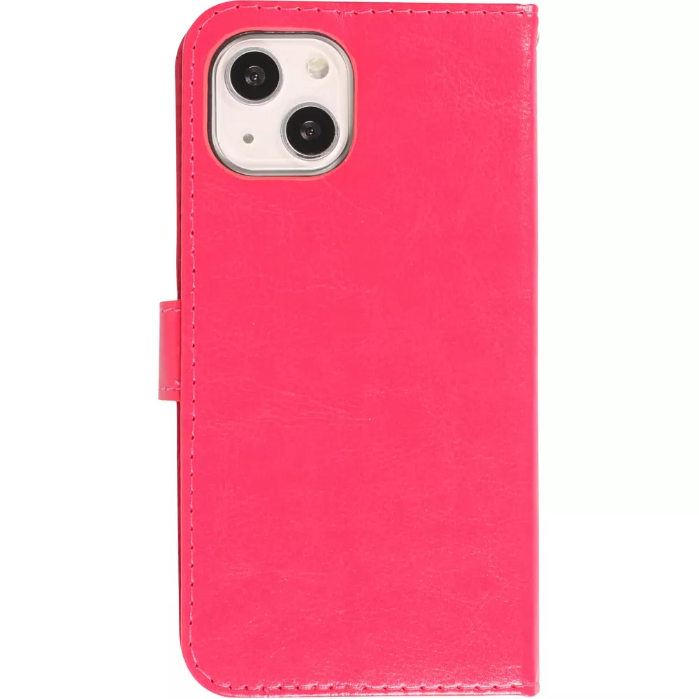 Samsung Galaxy S24 Case Hülle - Premium Flip Leder Tasche - Dunkelrosa