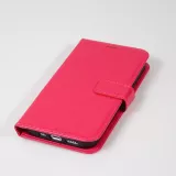 Samsung Galaxy S24 Case Hülle - Premium Flip Leder Tasche - Dunkelrosa