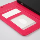 Samsung Galaxy S24 Case Hülle - Premium Flip Leder Tasche - Dunkelrosa