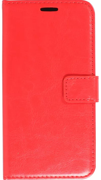 Fourre Samsung Galaxy S26+ - Premium Flip cuir lisse porte-cartes - Rouge