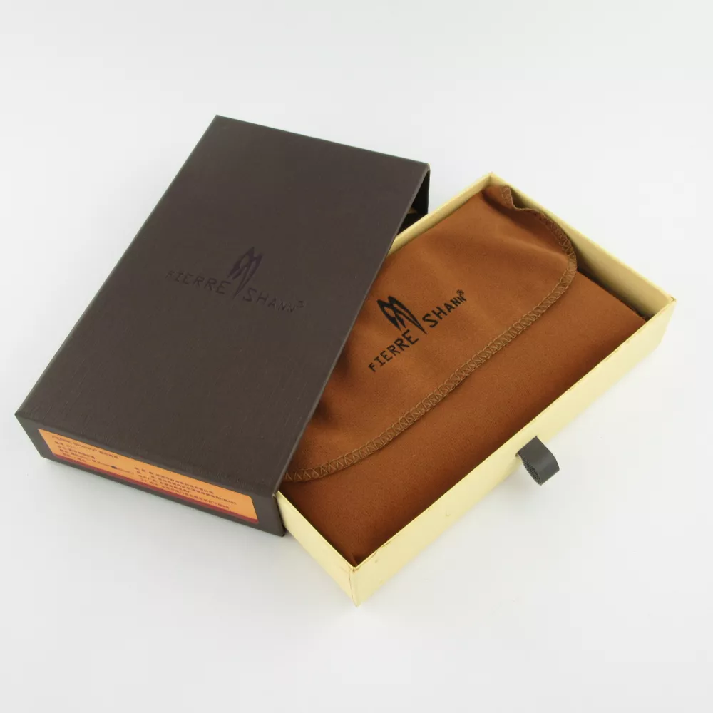 Fourre iPhone 15 Pro - Flip Fierre Shann cuir véritable - Rouge