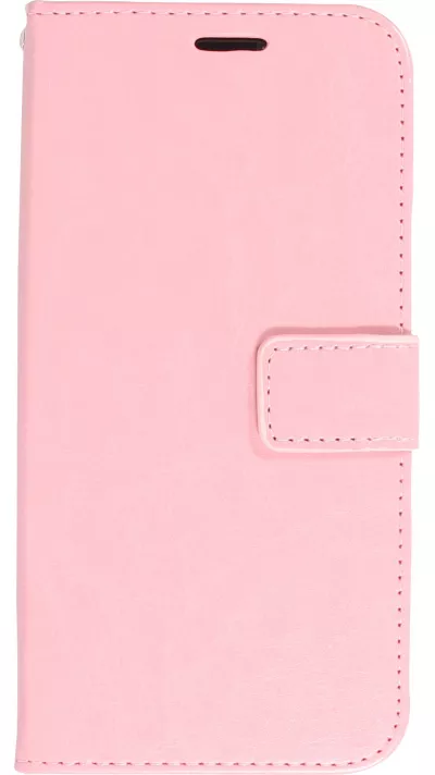 Fourre iPhone 13 mini - Premium Flip cuir lisse porte-cartes - Rose clair