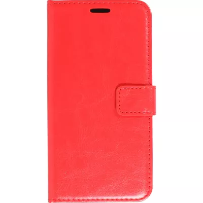 Fourre iPhone 13 mini - Premium Flip cuir lisse porte-cartes - Rouge
