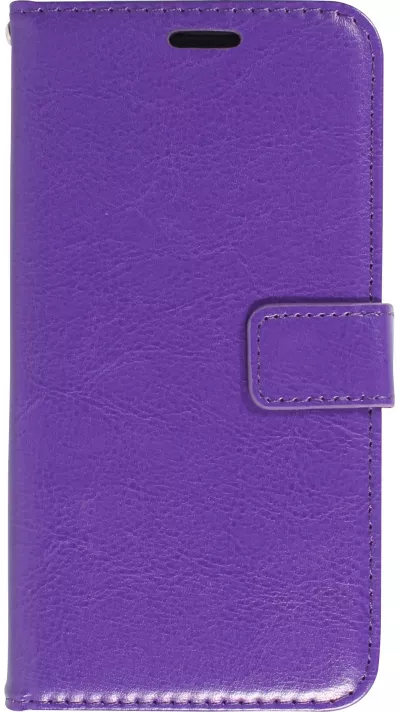 Fourre iPhone 13 mini - Premium Flip cuir lisse porte-cartes - Violet