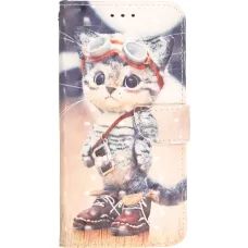 Fourre iPhone 14 - Flip - Explorer kitten - Beige