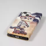 Fourre iPhone 14 - Flip - Explorer kitten - Beige