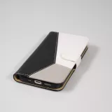 Fourre iPhone 14 - Flip Géometrique - Noir & blanc