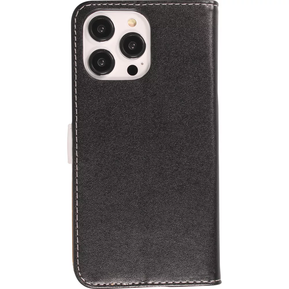 iPhone 14 Pro Max Case Hülle - Flip Geometrisch - Schwarz & weiss