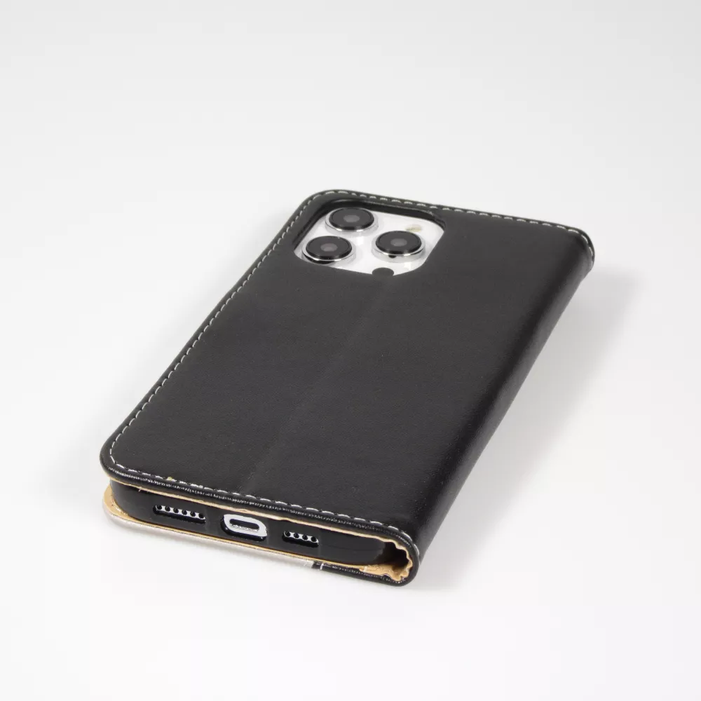 iPhone 14 Pro Max Case Hülle - Flip Geometrisch - Schwarz & weiss