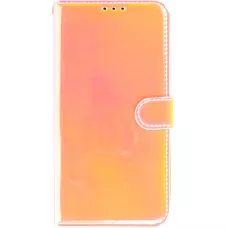 Fourre iPhone 14 Pro Max - Flip lisse brillant couleur magique avec dragonne - Tequila Sunrise
