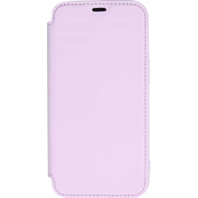 iPhone 15 Case H&uuml;lle - Flip weiches Silikon mit matt glatter Oberfl&auml;che - Hellviolett