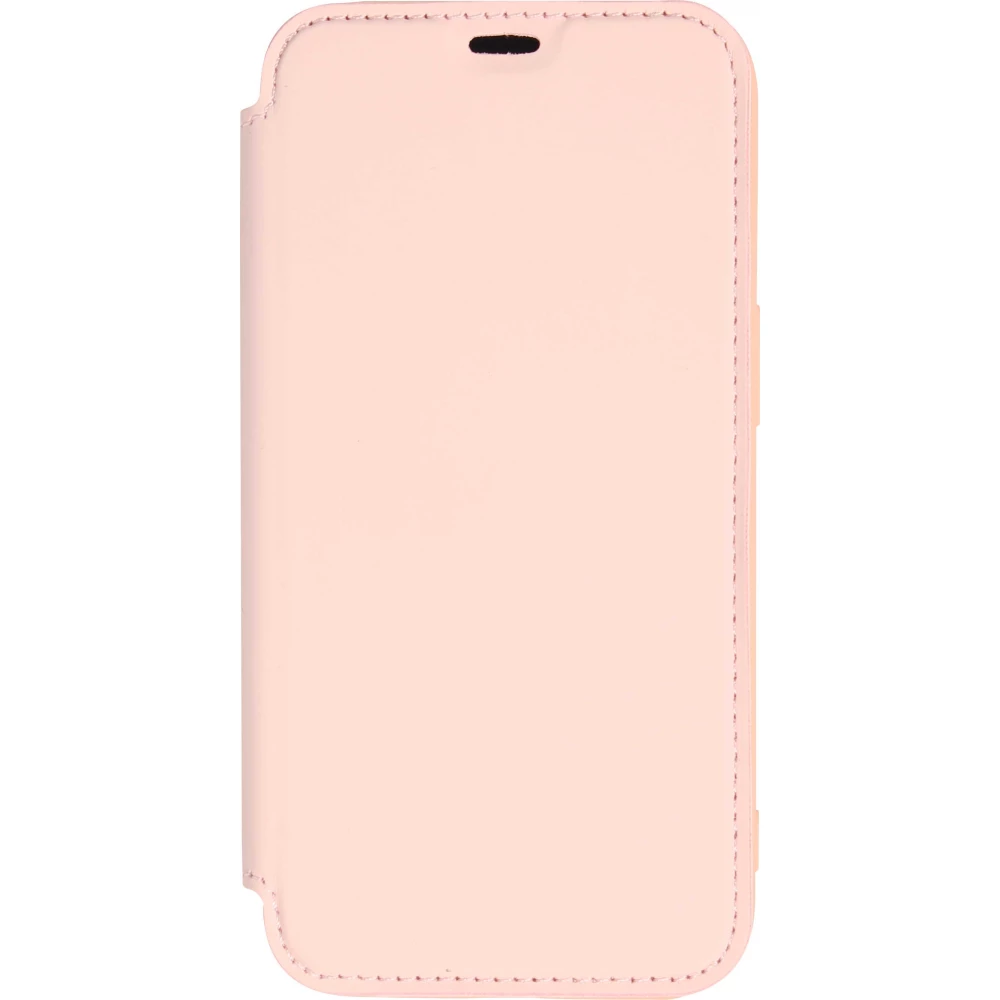 Fourre iPhone 15 Pro Max - Flip silicone souple avec surface lisse et mate - Beige