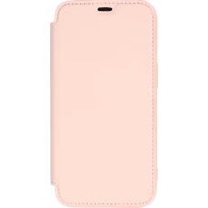 Fourre iPhone 15 Pro Max - Flip silicone souple avec surface lisse et mate - Beige