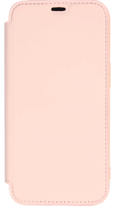 Fourre iPhone 15 Pro Max - Flip silicone souple avec surface lisse et mate - Beige