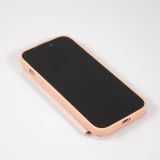 Fourre iPhone 15 Pro Max - Flip silicone souple avec surface lisse et mate - Beige