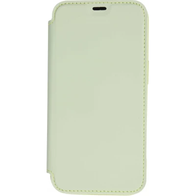 Fourre iPhone 15 Pro Max - Flip silicone souple avec surface lisse et mate - Vert