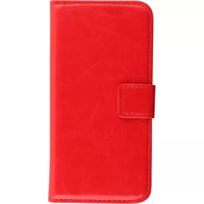 Fourre iPhone 5/5s / SE (2016) - Premium Flip cuir lisse porte-cartes - Rouge
