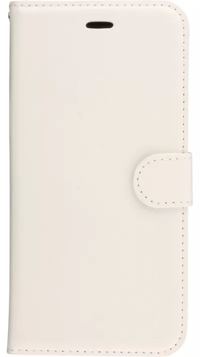 Fourre Samsung Galaxy S8 - Premium Flip cuir lisse porte-cartes - Blanc