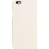 Fourre iPhone 17e / 16e - Premium Flip cuir lisse porte-cartes - Blanc