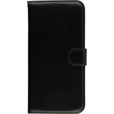 Fourre iPhone 5/5s / SE (2016) - Premium Flip cuir lisse porte-cartes - Noir