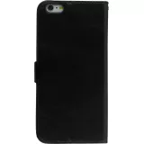 Fourre iPhone 17e / 16e - Premium Flip cuir lisse porte-cartes - Noir