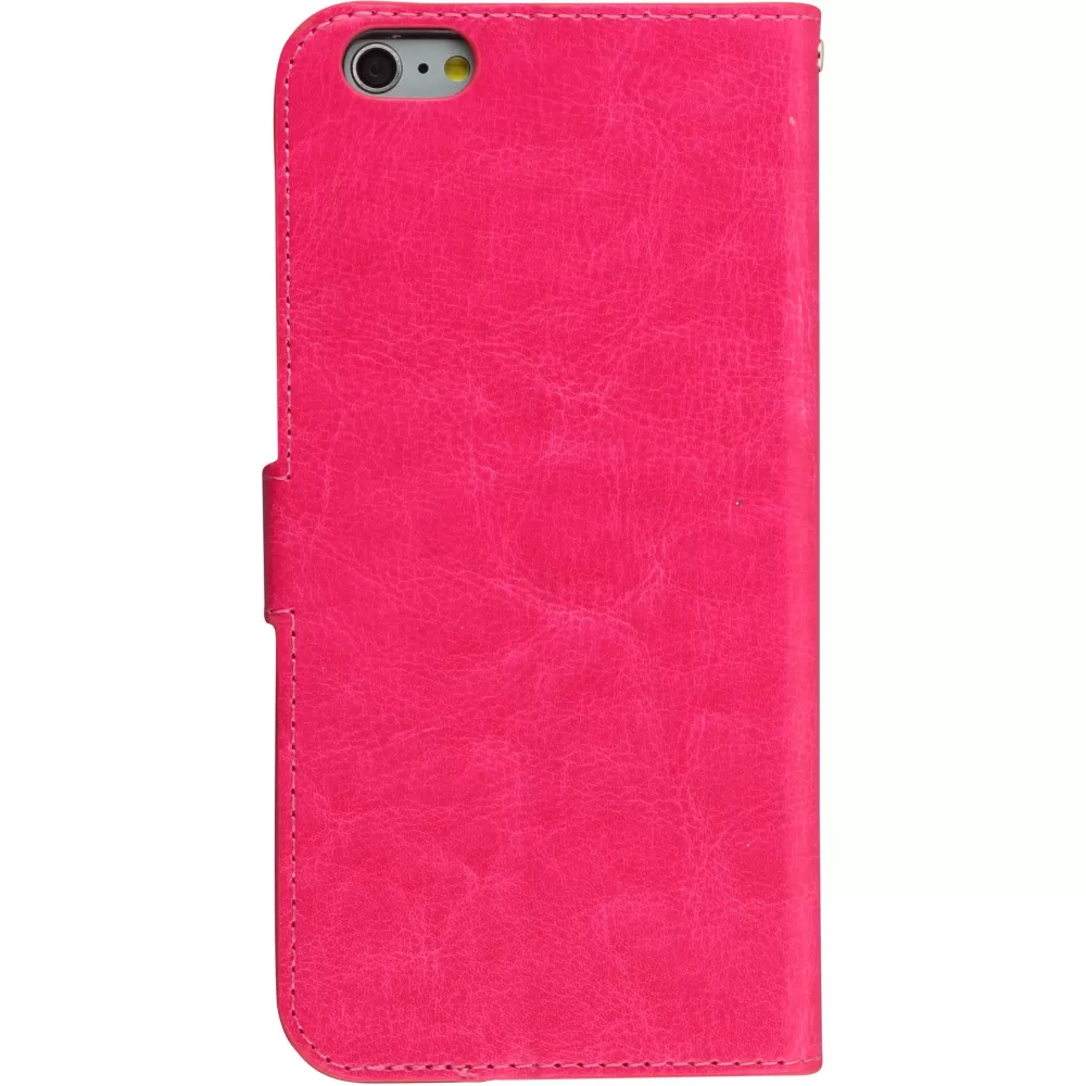 Hülle iPhone 6/6s - Premium Flip - Dunkelrosa