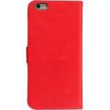 Fourre iPhone 17e / 16e - Premium Flip cuir lisse porte-cartes - Rouge