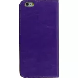 Fourre iPhone 17e / 16e - Premium Flip cuir lisse porte-cartes - Violet