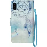 Fourre iPhone Xs Max - Flip 3D dreamcatcher - Bleu clair