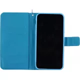 Fourre iPhone Xs Max - Flip 3D dreamcatcher - Bleu clair