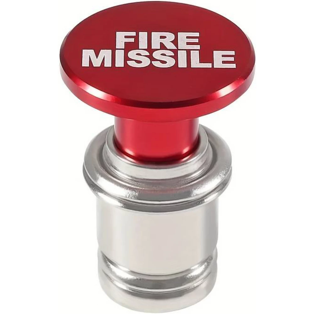 Fun Knopf Ersatz Universal Zigarrenanzünder 12V FIRE MISSILE lustige Dekoration Autoinnenraum - Rot