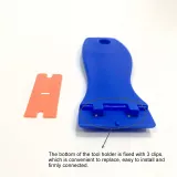 Grattoir en plastique pour vignette voiture - Bleu