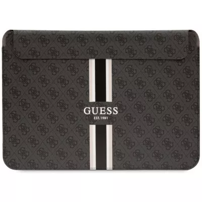 Guess Logo Stripes Laptop & MacBook Hülle für 13" & 14" - Schwarz
