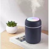 Humidificateur H2O d'air compact avec lumière LED multicolore - Noir