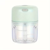 Robuster und langlebiger elektrischer Mini Fleischwolf 250ml USB - Zerkleinerer für Fleisch und Gemüse - Grün