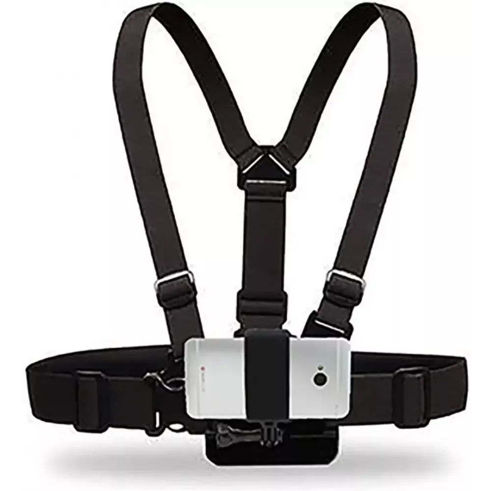 Universal Brustharnisch mit Smartphone- & GoPro Halterung FPV inkl. Haltearm - Schwarz