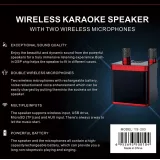 Haut-parleur enceinte karaoké YS-203 Bluetooth wireless + 2 microphones sans fil - Noir
