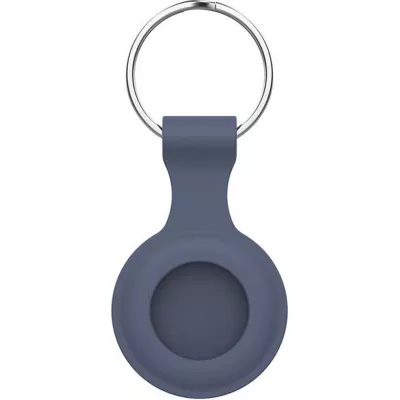 AirTag Schlüsselanhänger - Silikon - Blau grau