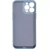 Housse iPhone 13 - Coque en silicone souple avec MagSafe et protection pour caméra - Bleu gris