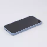 Housse iPhone 13 - Coque en silicone souple avec MagSafe et protection pour caméra - Bleu gris