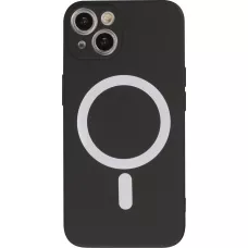 iPhone 14 Pro Max Case Hülle - Soft-Shell silikon cover mit MagSafe und Kameraschutz - Schwarz
