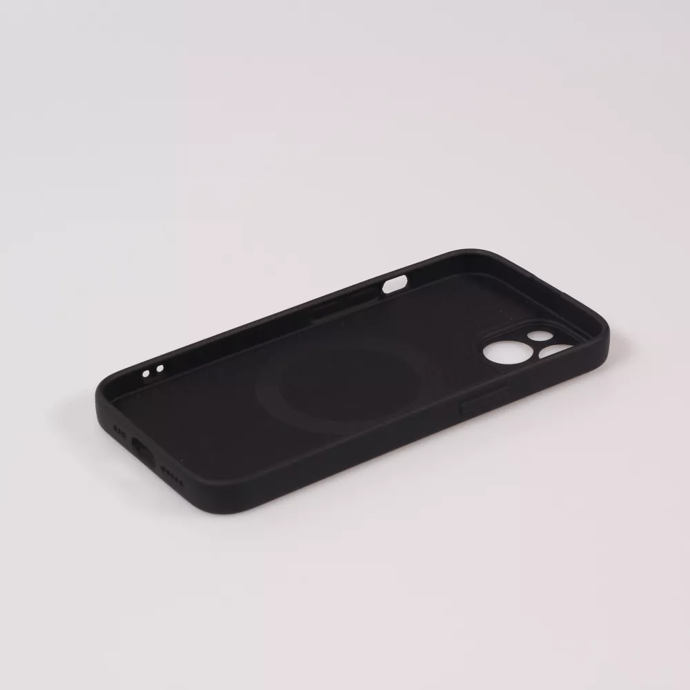 iPhone 14 Pro Max Case Hülle - Soft-Shell silikon cover mit MagSafe und Kameraschutz - Schwarz