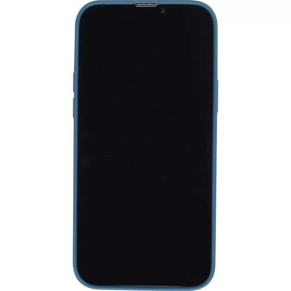 Housse iPhone 15 Pro - Coque en silicone souple avec MagSafe et protection pour caméra - Bleu