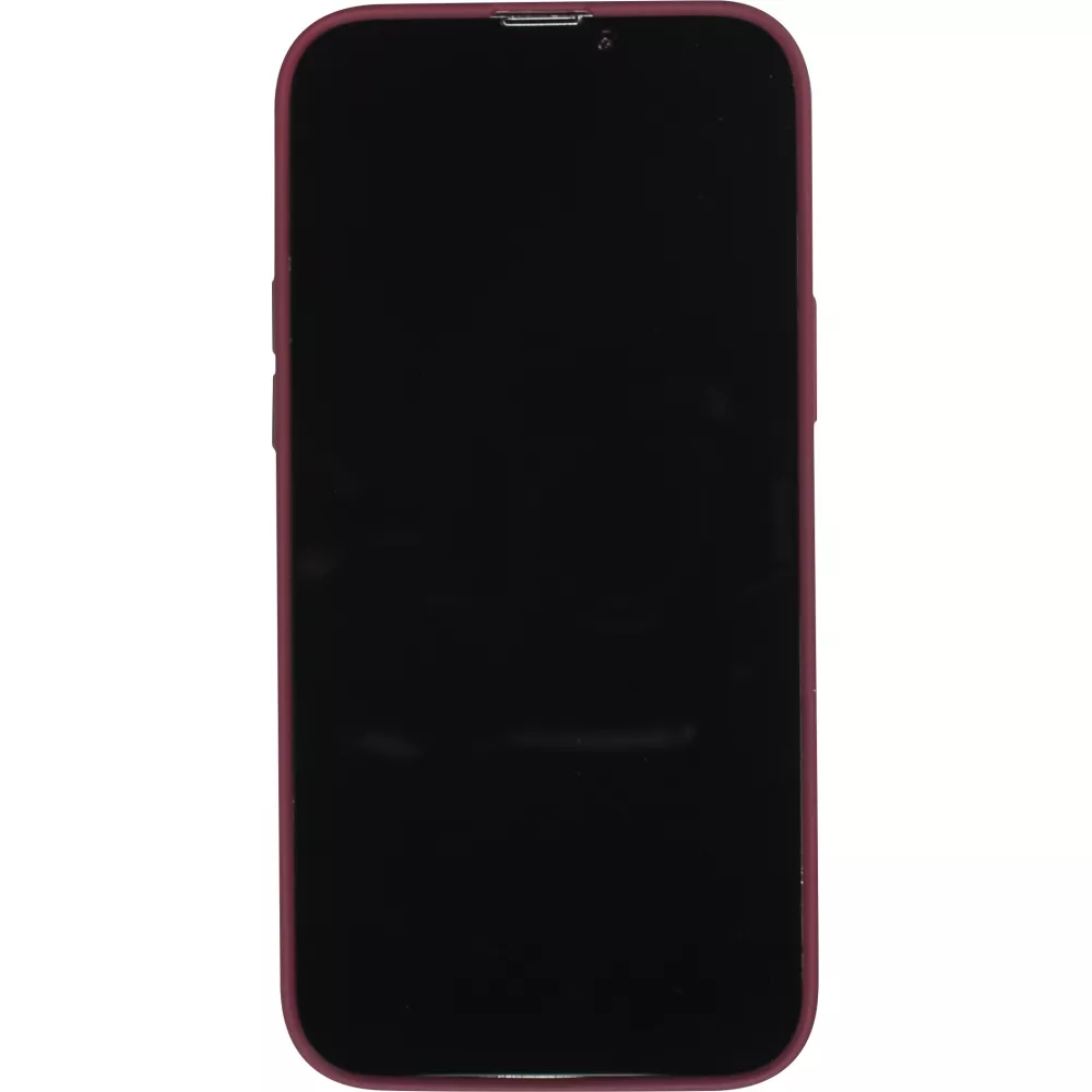 iPhone 15 Pro Max Case Hülle - Soft-Shell silikon cover mit MagSafe und Kameraschutz - Bordeaux