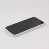 Housse iPhone 15 - Coque en silicone souple avec MagSafe et protection pour caméra - Vert clair