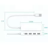 4-Port USB Hub Highspeed Multiport extra flach 4x USB-A / PC / Laptop / TV Multistecker - Schwarz