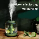 Humidificateur 1000 ml Diffuseur d'huile essentielle avec lumière LED et réservoir d'eau transparent - Vert