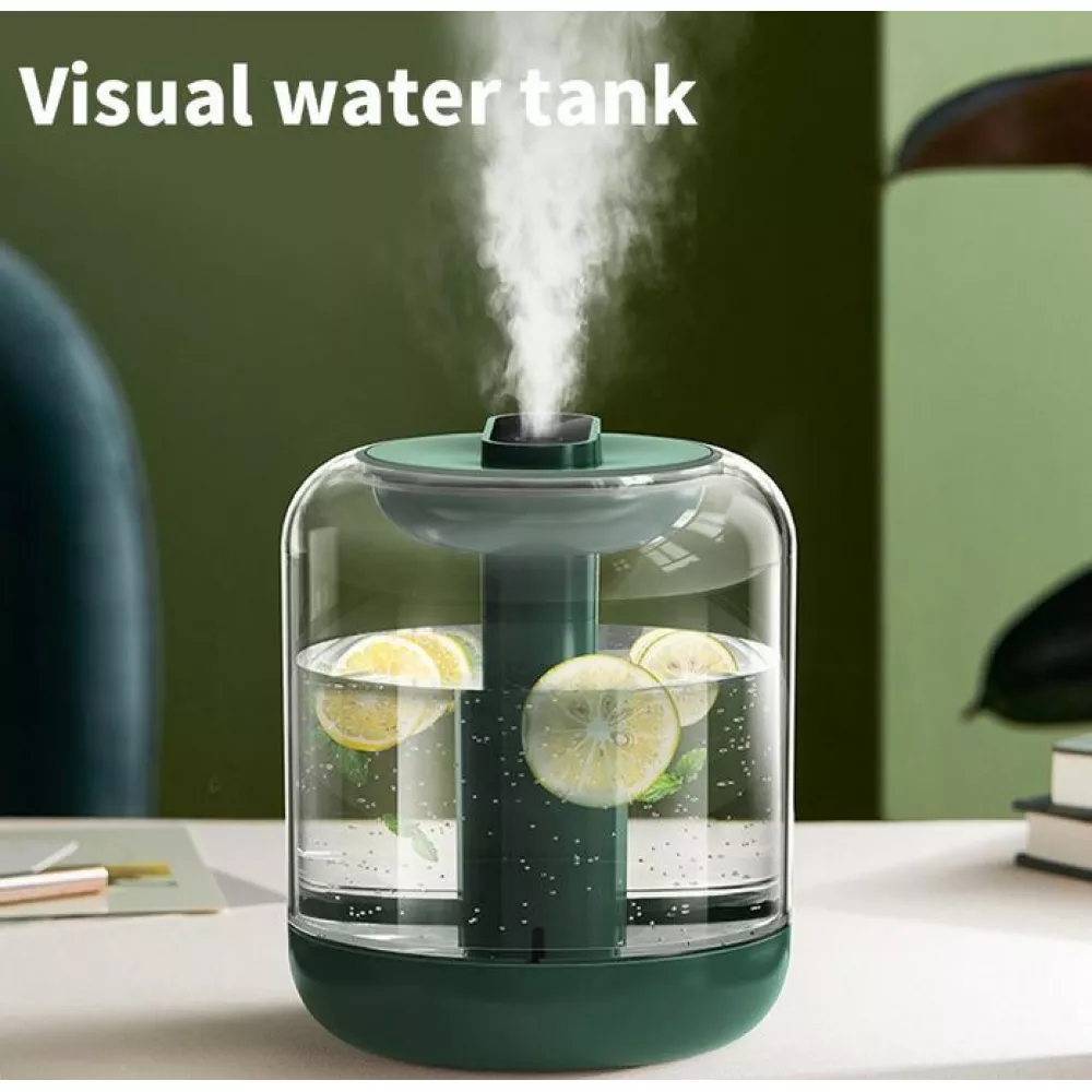 Humidificateur 1000 ml Diffuseur d'huile essentielle avec lumière LED et réservoir d'eau transparent - Vert